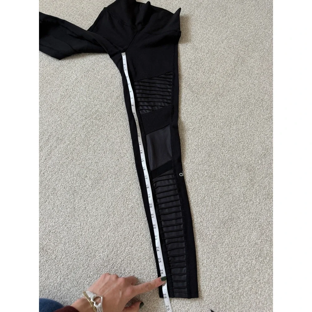 Alo Yoga Moto Leggings Size S Black High Waisted